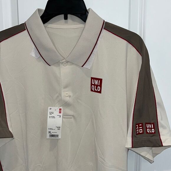 New 2019 Roland Garros Uniqlo RF Dry-Ex Tennis Polo Shirt Men’s Roger Federer XL - Picture 2 of 5